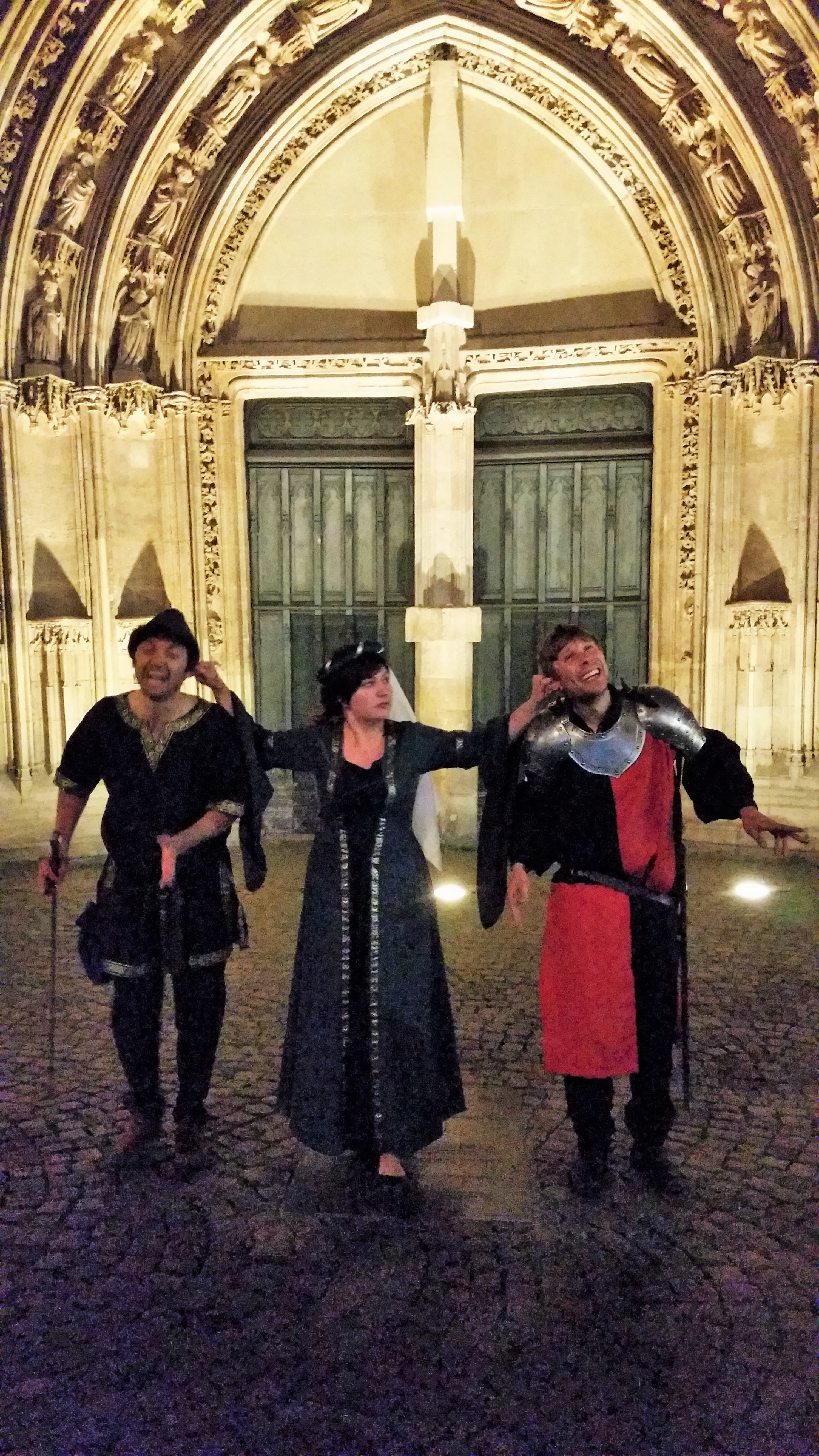 Les 3 acteurs de la visite de Bordeaux by night !